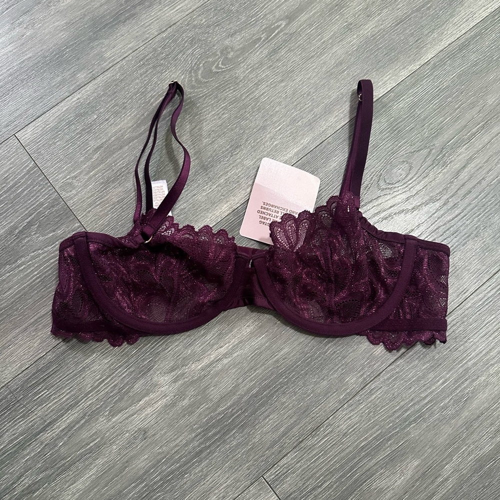 Savage X Fenty Purple Lace Underwire Bra
